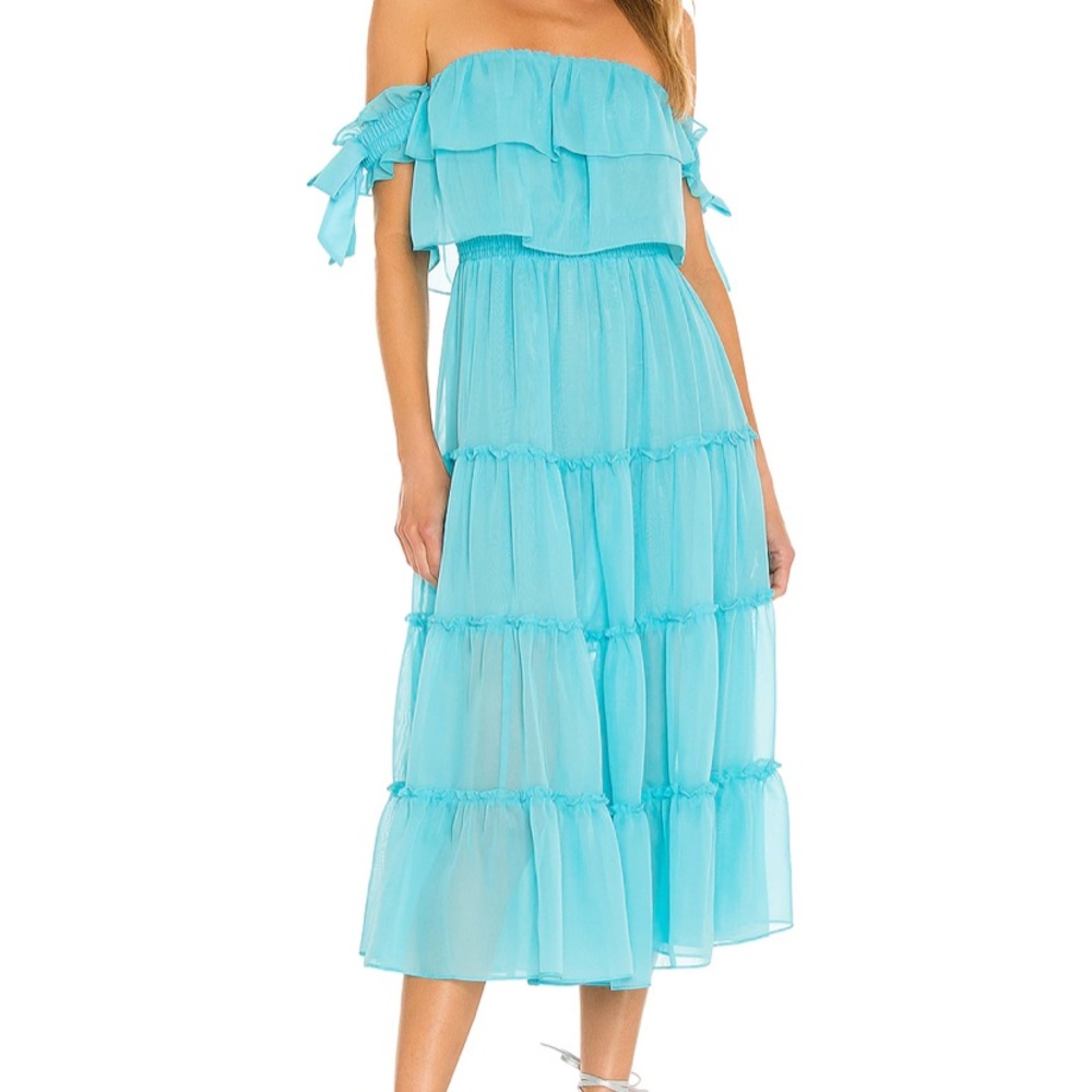 MISA Micaela midi dress in sky blue 🦋🦋🦋